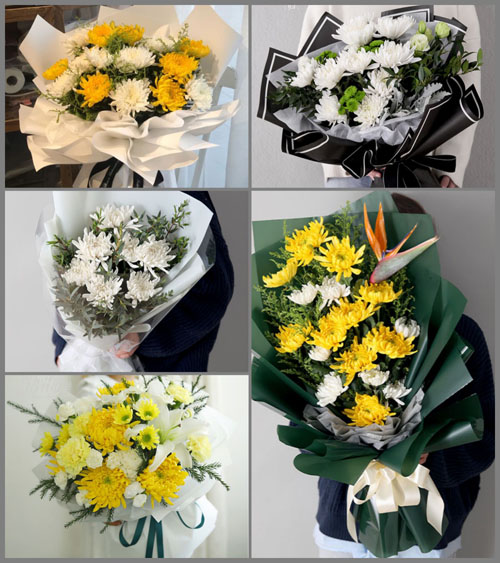 山东青岛胶州市胶北镇北梁家屯村白事花束代送
